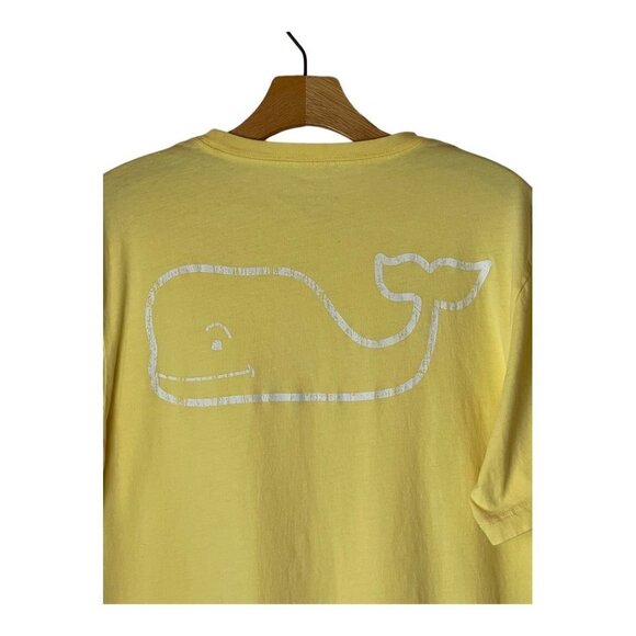 Vineyard Vines Yellow Cotton Short Sleeve Crew Neck Vintage Whale Tee Size‎ S - Picture 4 of 6